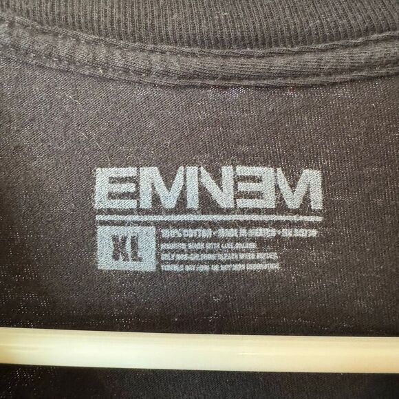 Eminem Basic E Logo Black Graphic Shirt Size XL Official Merchandise Hip Hop Rap - Picture 3 of 4